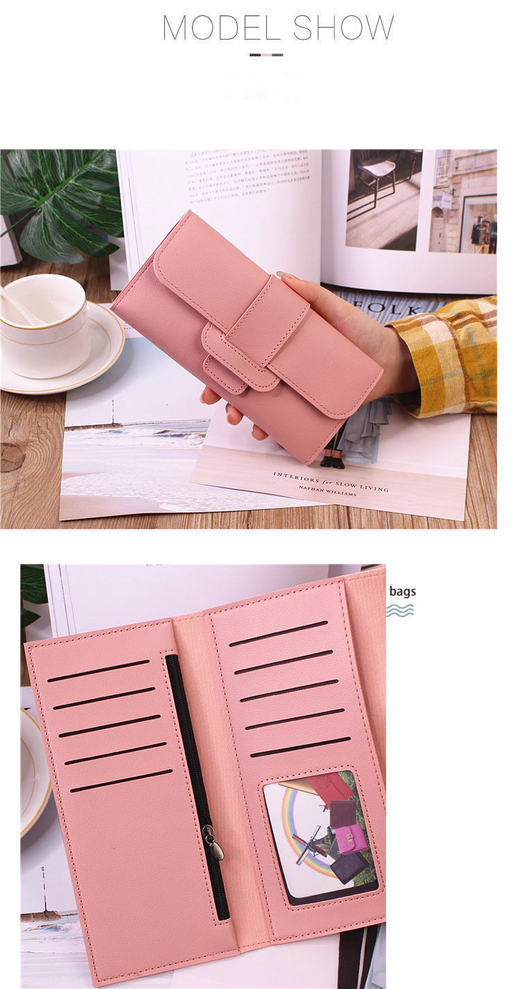 Open Closure Type Women's Leather Wallets And Purses Small Size Candy Color Wallet