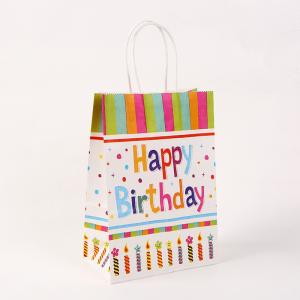 Wholesale Customized Logo Brown Kraft Paper Tote Bag for Birthday Party Clothing Gift Packaging from china suppliers