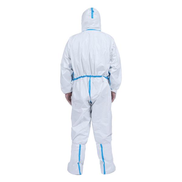 Durable Disposable Coverall Suit , Non Woven Isolation Gown Long Lasting