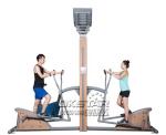 wooden street lamp outdoor fitness equipment elliptical trainer crossfit trainer