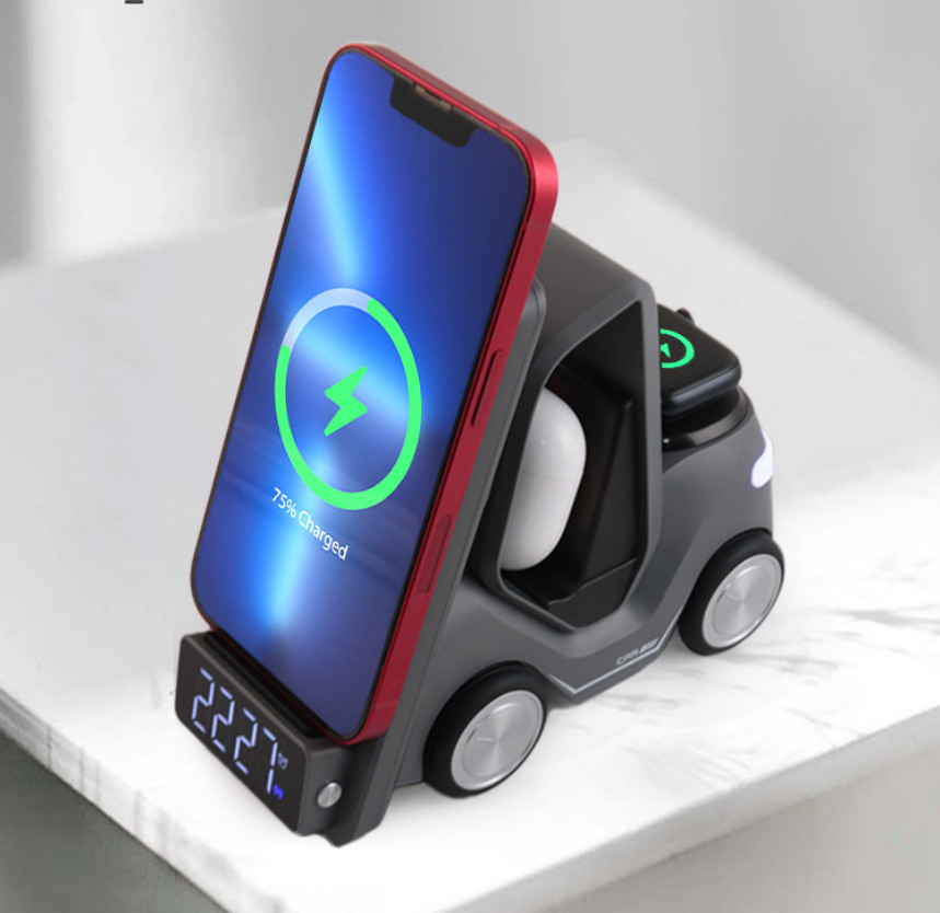 5 In One New Truck 15W Wireless Charger For Iphone 13 14 Pro Max Watch Airpods