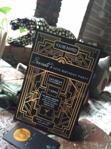 Wholesale Black And Gold Custom Wedding Invitations , Beautiful Birthday Invitation Card from china suppliers