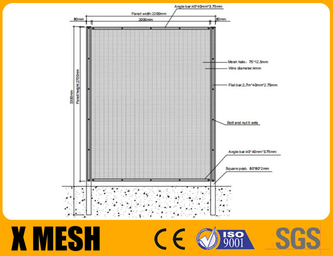 Galvanized Clear View Anti Theft Anti Cut Anti Climb Mesh Fence 358 Welded