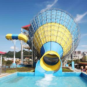 Wholesale Galvanized Carbon Steel Tornado Slide For Aqua Park / Fiberglass Water Park Equipment from china suppliers