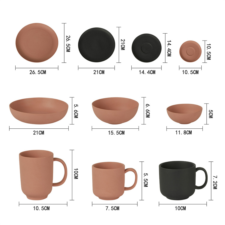 ODM Under Glazed Ceramic Plates Sets , European Style Matte Ceramic Dinnerware