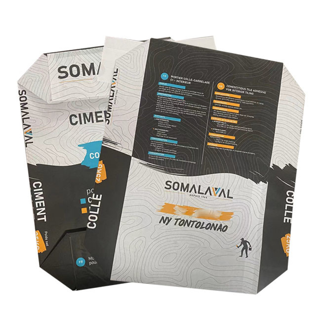 Dispersible Cement Paper Pasted Valve Multiwall Paper Bags Flexo Printing