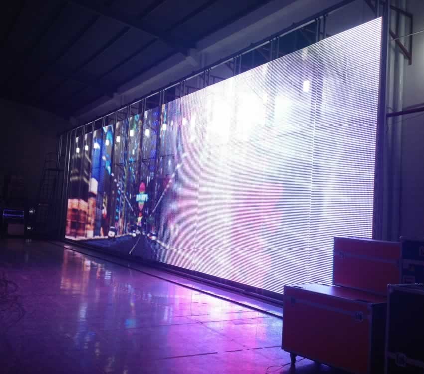 Pixel Pitch 31.25mm Led Curtain Video Wall , Led Screen Display IP67 Protective