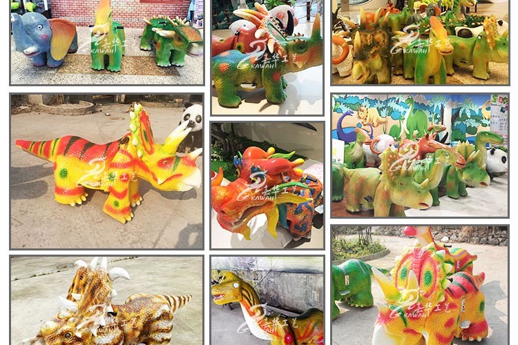 Animatonic Pachyrhinosaurus Dinosaur Battery Car Coin Operated For Shopping Mall