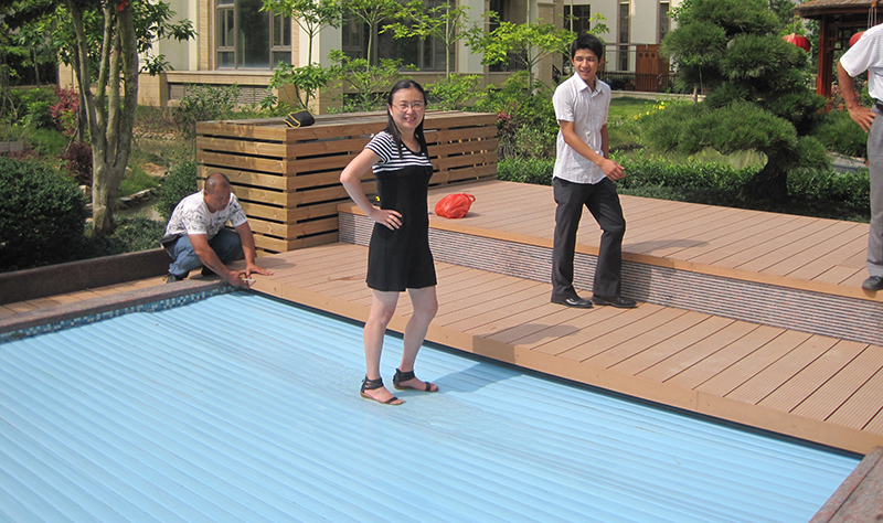 Transparant Blue/Ivory Pool Cover With CE Certifications And Materials From OEM