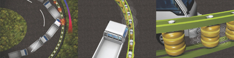 KSI Type Highway Anti - Collision Safety Rolling Barrier / Safety Rolling Guardrail