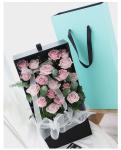 Custom Logo Rectangle Florist Display Cardboard Paper Rose Packaging Boxes Fancy