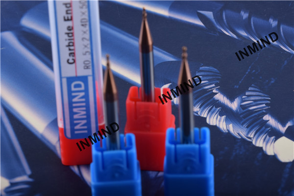 Carbide Ball Nose End Mill , 2 Flute , Ultra Fine Grain Size , TiSiN Coating R0.5 1mm