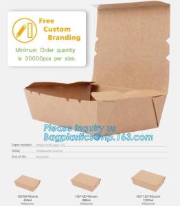 Wholesale Wholesales custom rectangle die cut packaging lunch food kraft paper corrugated mailer box,Takeout Food Packaging Kraft from china suppliers