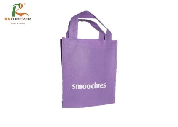 Durable Handled Non Woven Polyester Tote Bags , Custom Logo Grocery Shopping