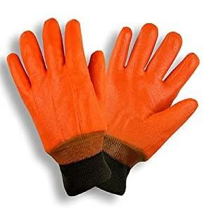 Wholesale Superior Durability PVC Work Gloves , Orange Color Waterproof Work Gloves from china suppliers