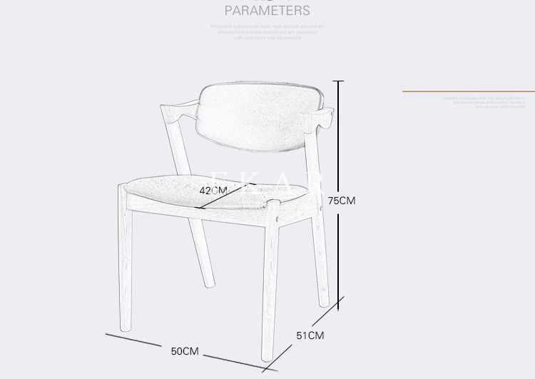 For Home Hotel Furniture Black Leather Wooden Wood Chair Restaurant Dining