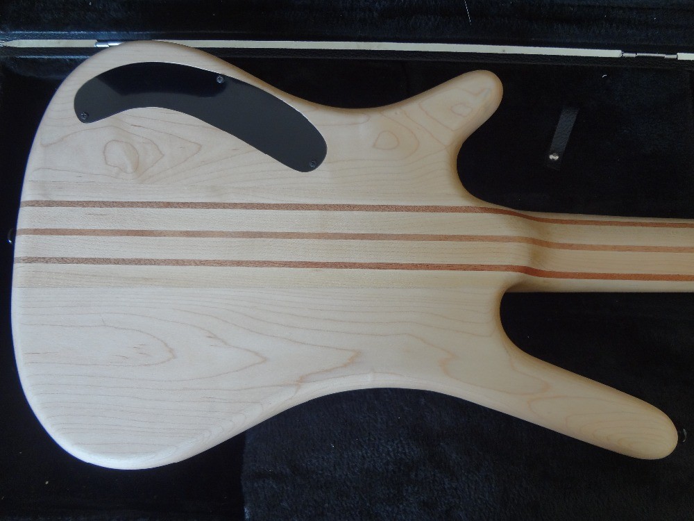 4 string bass guitar walnut wood top with Ash body Original bridges Neck through body MOP dot inlay on rosewood fretboar