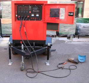 Wholesale Wheels trailer 30m Leads Miller 30kw 500Amp Arc Stick Mig Welding Machine with diesel engine from china suppliers