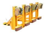 DG2000B Forklift Mounted Rubber-belt Drum Grabbers Double Eagle-Grip 4 Drums