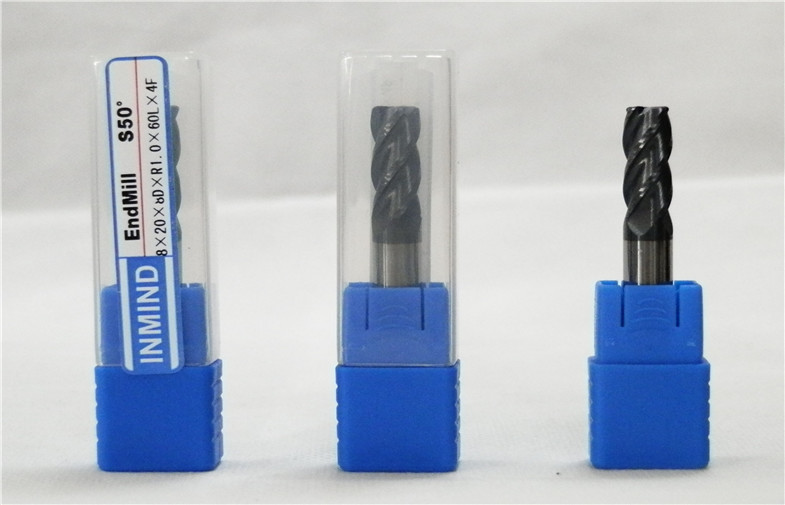 Milling Machine Cutting Tools Radius Cutting Tool , Two Flute / Four Flute End Mill
