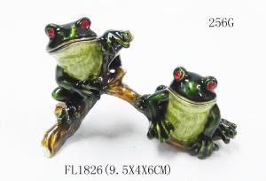 Wholesale Cute frog metal rhinestone box wholesale frog jewelry boxes custom jewelry boxes from china suppliers