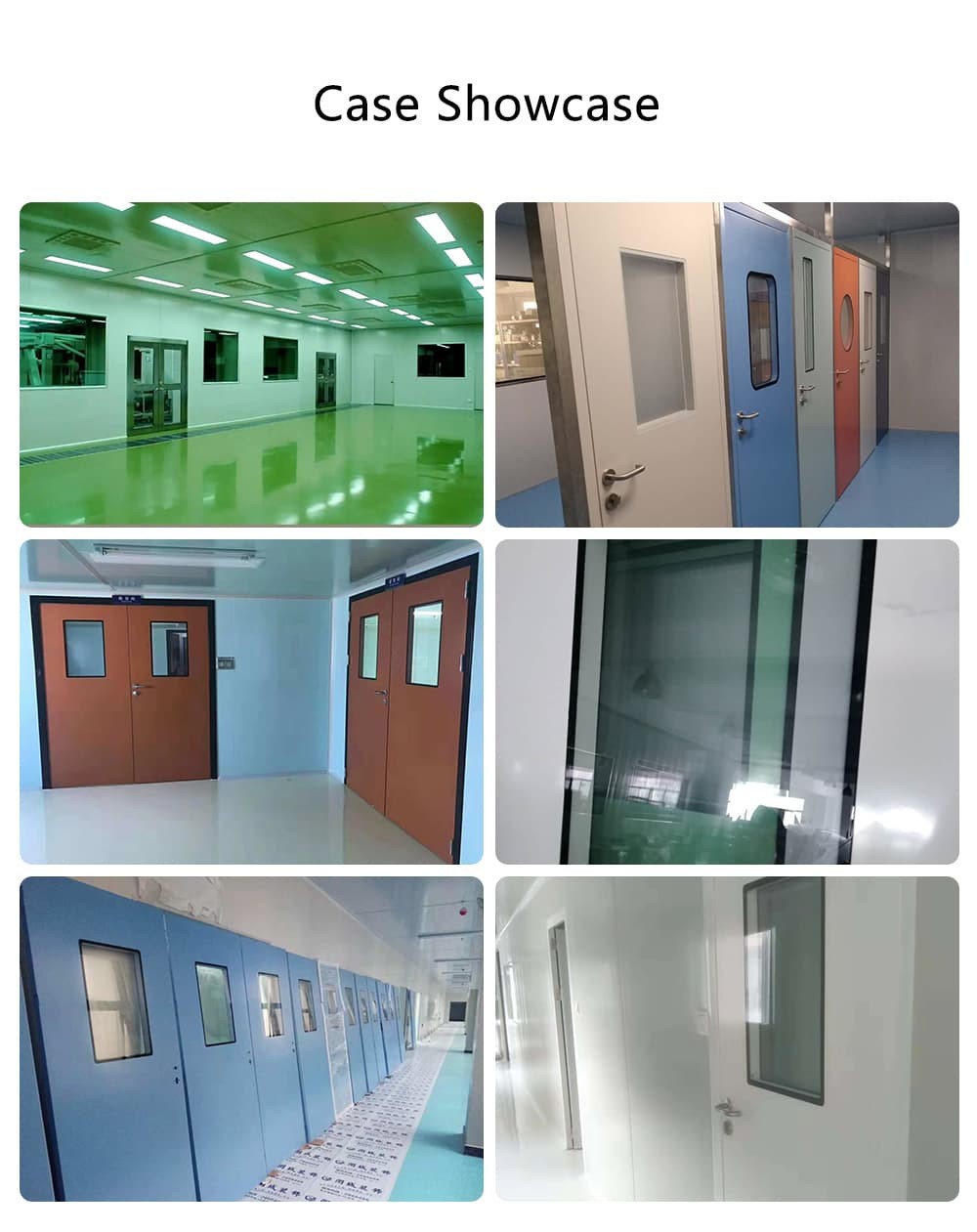 Double Swing Cleanroom Steel Doors | Heavy-Duty, High-Traffic Design | FDA/CE Certified