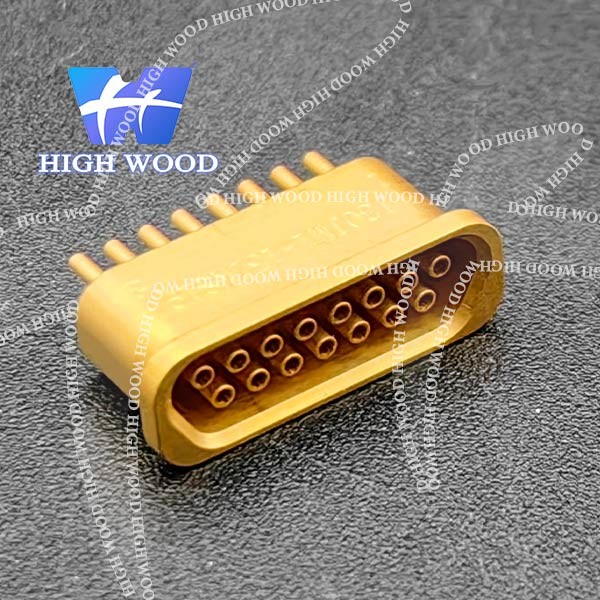 J30J SERIES Glass Sintered Gas Sealed Rectangular Electrical Connector , J30JM1-15ZKS19