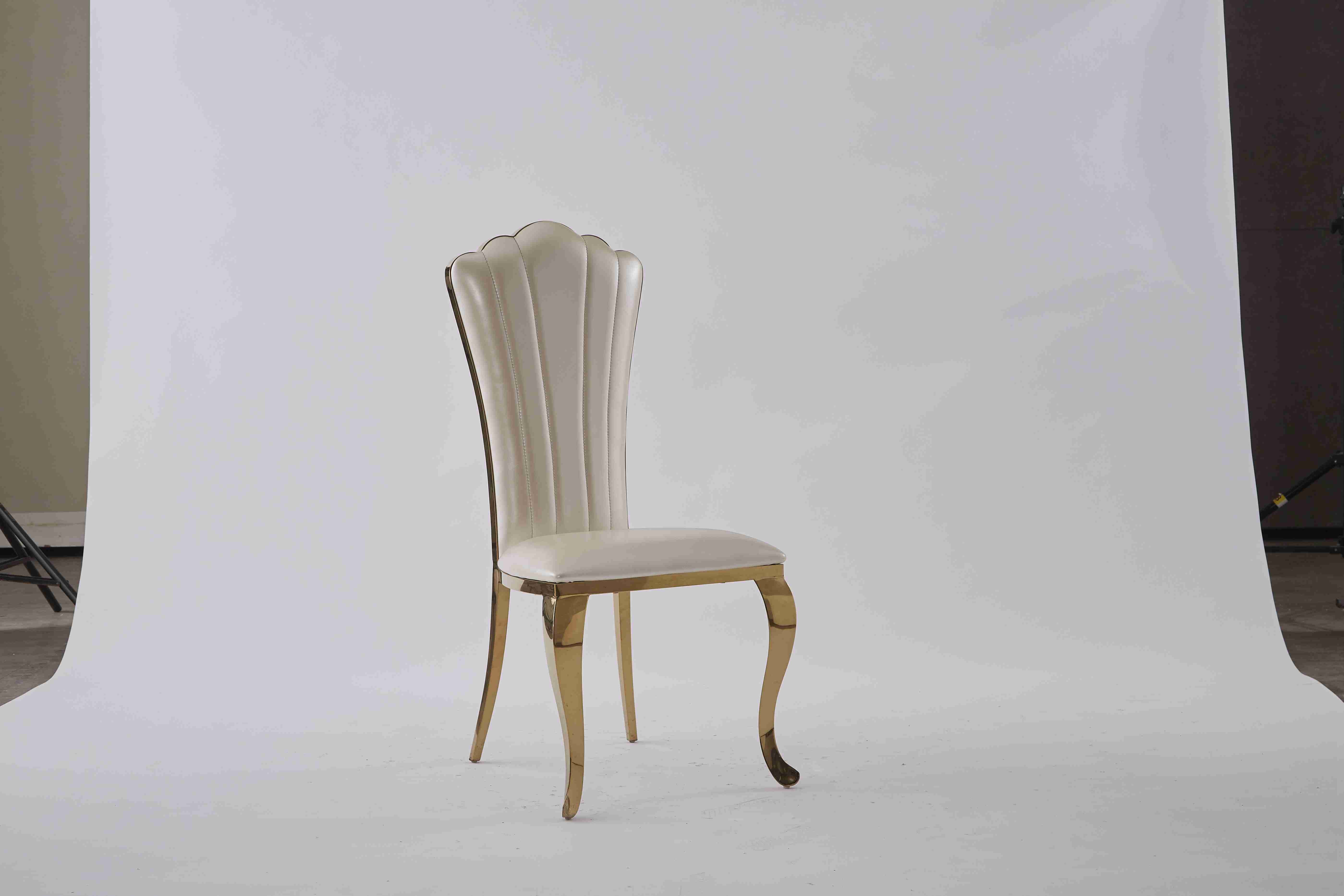 Stainless Steel Event Throne Wedding Banquet Chair Golden With Cushions