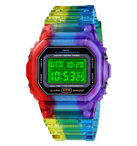 1622 Jam Tangan Colorful Light Lady Sport Watch Digital Wrist Watch Electronic