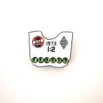 Custom Black Dye Finish Football Game Collectible Lapel Pin With Gemstones