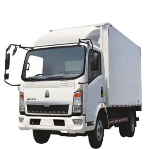 Wholesale SINOTRUK HOWO 8Ton 120HP Light Van/Cargo / Lorry Truck With Goods Delivery Box For Transport Food Fruit Vegetable Meat from china suppliers