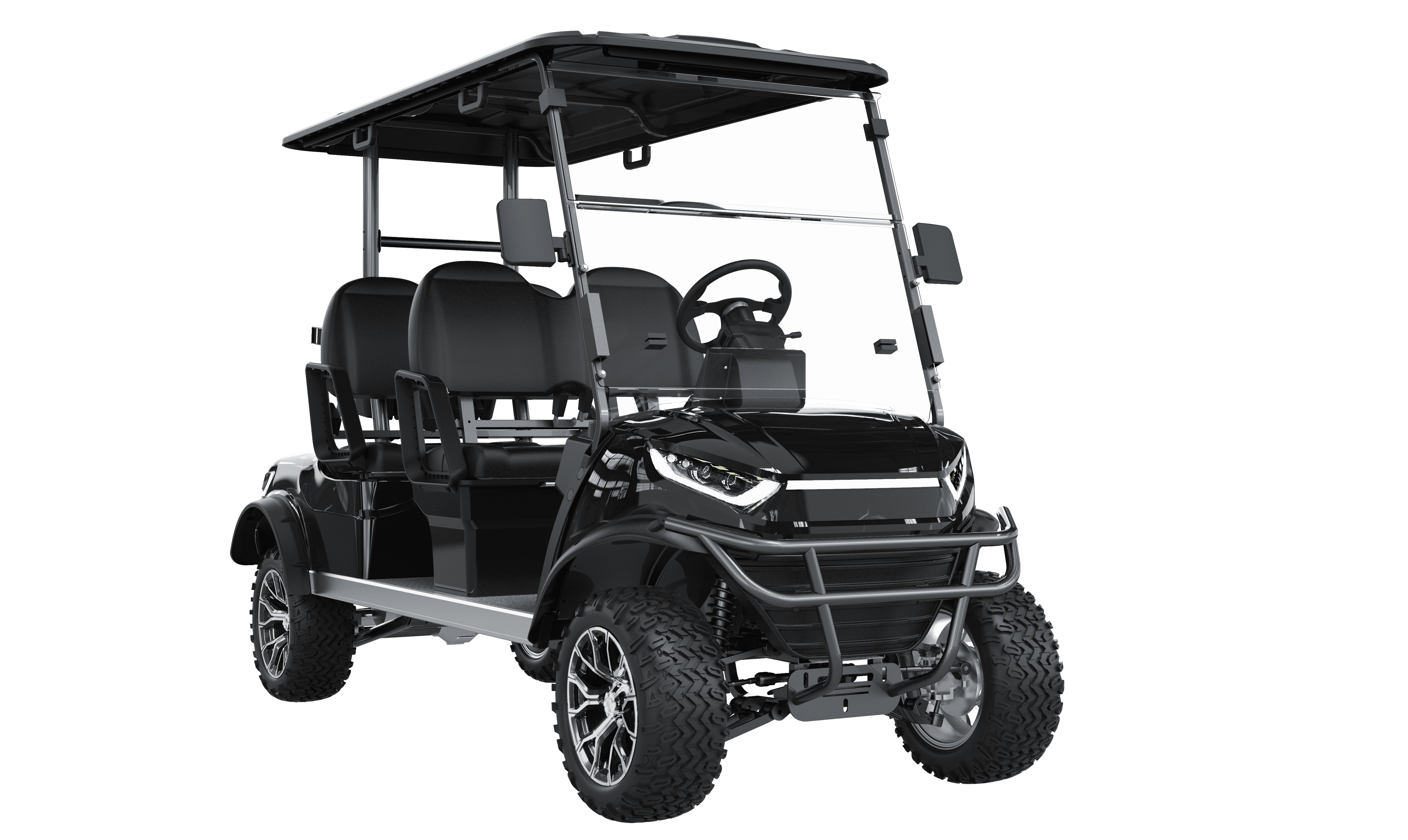 205/50-10 Tire Size 4 Seaters Lifted Electric Golf Cart for Golf Course and Yard