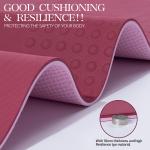 Purplish Red Sport Yoga Mat Extra Thick 10mm TPE Wear Resistance