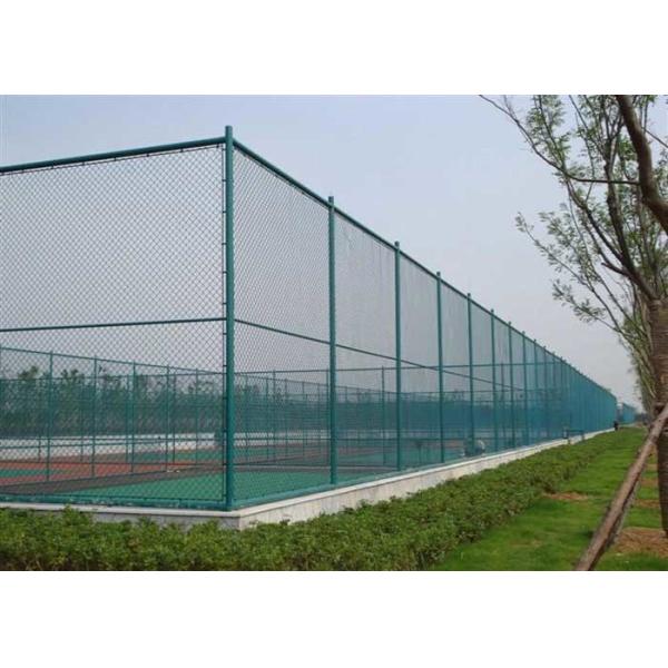 ISO14001 PVC Coated Wire Mesh Diamond Chain Link Fence