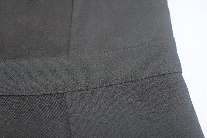 Black Color Long Sleeve Chiffon Shirt / Round Neck Blouse Cotton Material