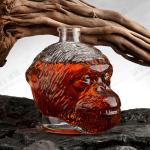 400ml/750ml Skull Glass Wine Bottle with Cork Decorative Collar Material