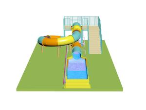 Wholesale Kids' Close Slide Water Slides For Aqua Park Fiberglass Material from china suppliers