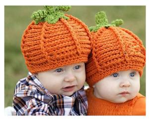 Wholesale Pumpkin baby hat cap 2pcs rare cotton Baby Photography Prop Crochet Hats from china suppliers