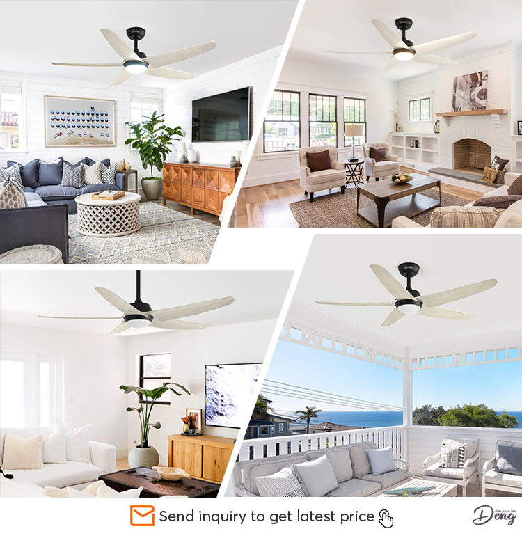 1stshine ODM OEM LED Light Ceiling Fan with REACH Certificate and Colorful ABS Blades