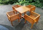 Waterproof Garden Table And Chairs , Solid Wooden Garden Furniture Stable