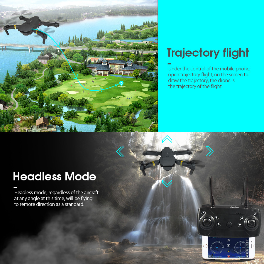 Flying Drone Toy Foldable Mini Quadcopter helicopter One Key Return Drones
