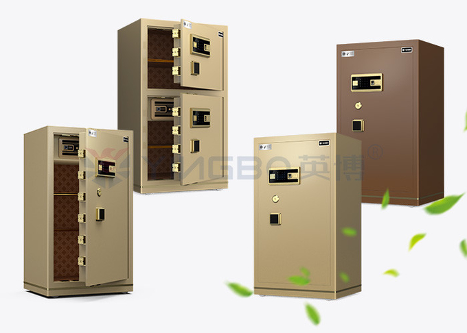 Dual Alarm Fingerprint Key Operated Luxury Safe Box For Office Security YB/N7-100