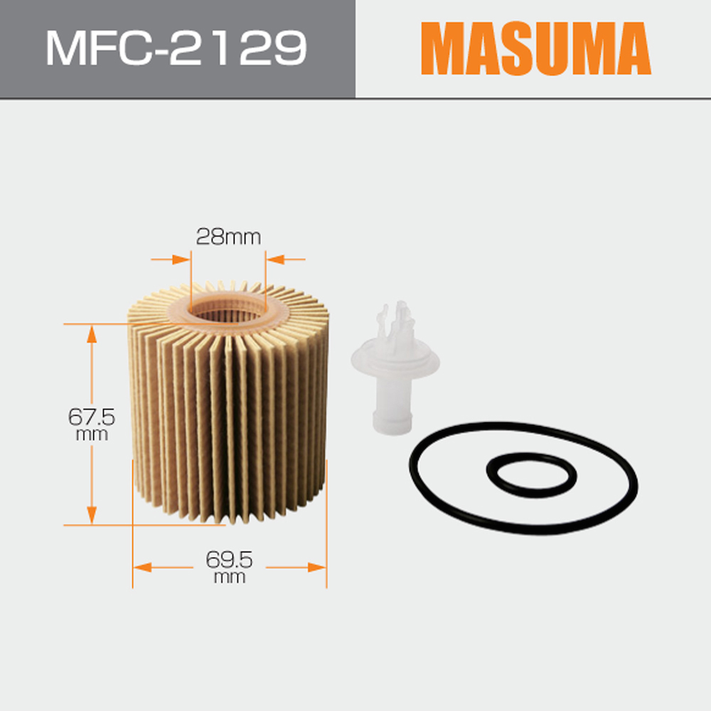 LEXUS RX350 ASV61L 2005-2012 MFC-2129 MASUMA Paper core Automotive Parts car oil filters