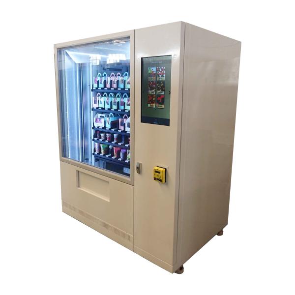 Big Touch Screen Bottle Wine Vending Machine With Remote Platform And Coin Bill Acceptor