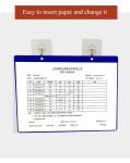 Transparent PVC Wall Mounted Document Holder Magnetic Pocket Folders PH01