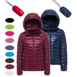 Wholesale Custom high quality stand collar ultralight foldable 90% duck down women jacket from china suppliers
