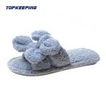 EUR36 - 41 Womens Plush Bow Fluffy Fur Slipper