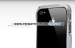 Aluminium Alloy Metal Bumper Case For iPhone 4S - Grey