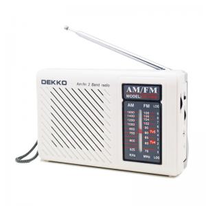 Wholesale White AM FM 2 band desktop radios built-in DSP chip outdoor radio player from china suppliers