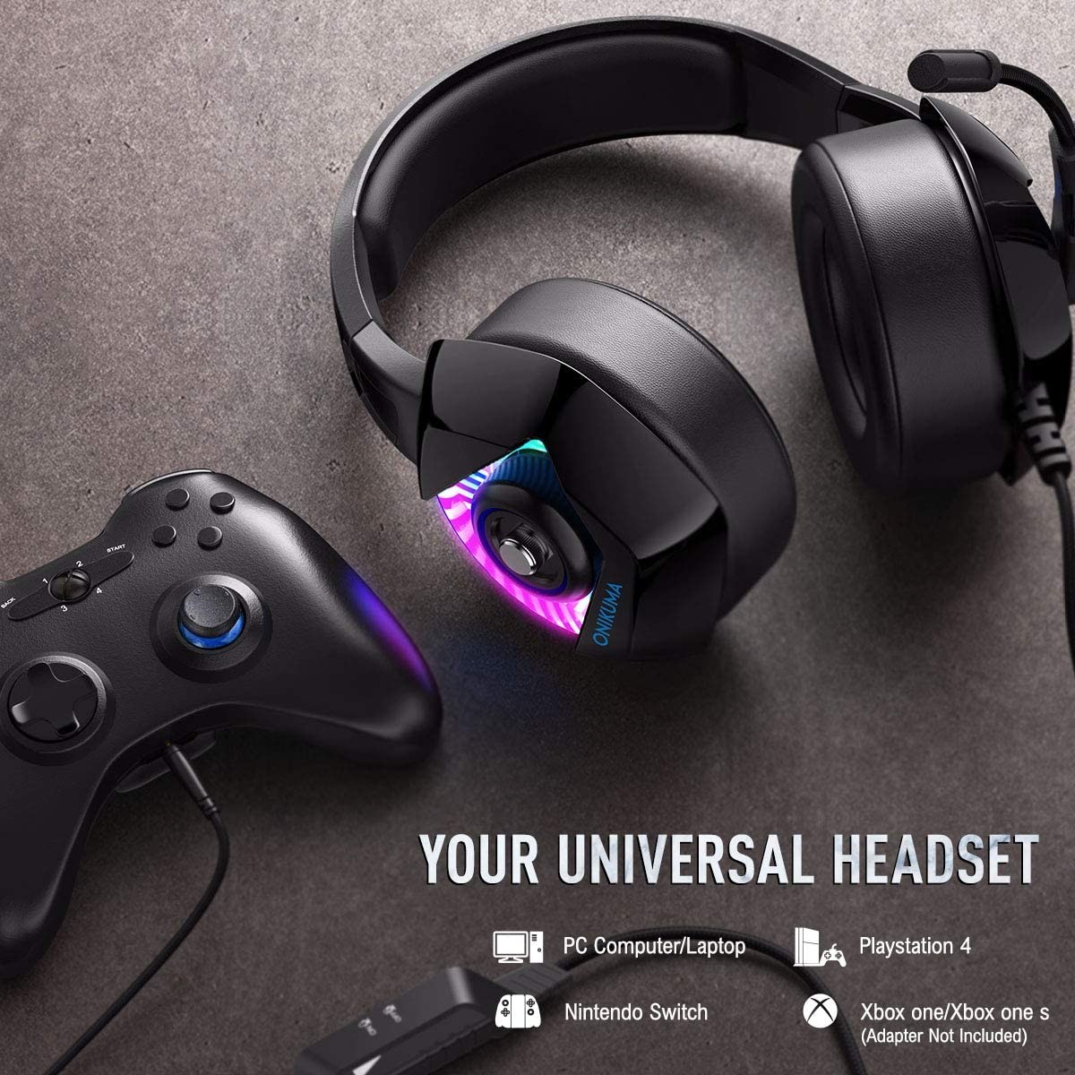 100mA Onikuma K6 2.2kohm RGB Stereo Gaming Headset